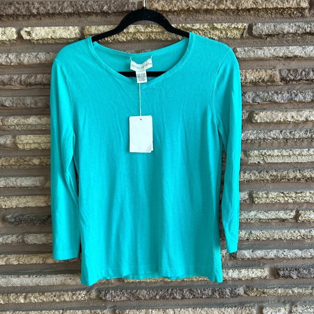 Doncaster Turquoise Blue Green Casual Sweater